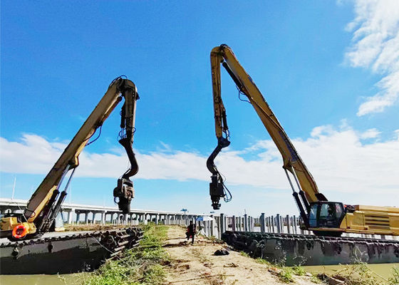 16m 18m 19m Excavator Piling Boom And Arm Pile راننده اتصال قدرت بالا