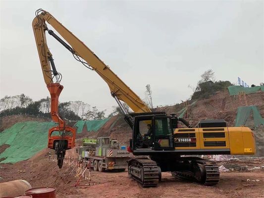 بار سنگین 13.5-18m Excavator Piling Arm Boom برای 30-50 تن Excavator Sheet Pile Driving Attachment Q355B Q690D سفارشی شده