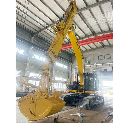 حفاری تلسکوپی با سطل Clamshell Telescopic Boom برای گربه های hitachi komatsu