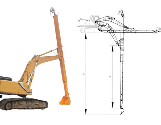بالا 1 10M Excavator Telescopic Boom بازوی کشنده عمق حفاری عمیق