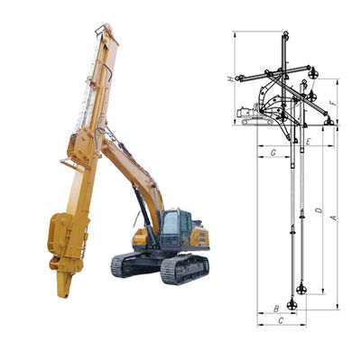 کاوشگر تلسکوپیک Telescopic 25m 30m 32m با سطل Clamshell برای کاوشگر