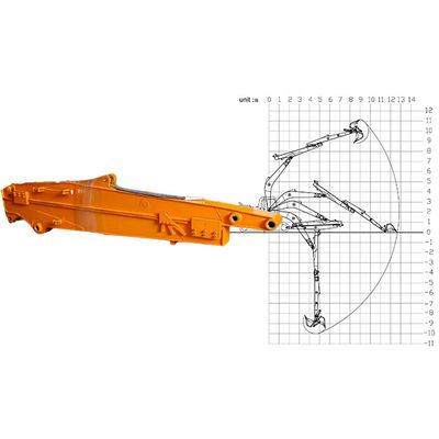Shaogang Q355B Excavator Telescopic Arm با سطل استاندارد عملکرد تلسکوپی جوش بهتر