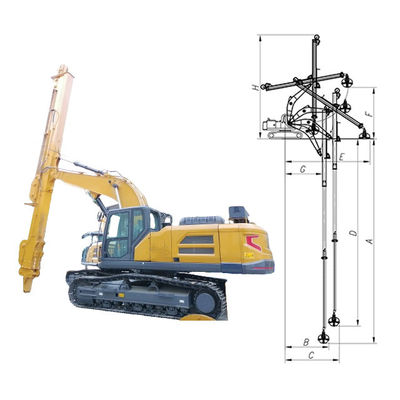حفاری قابل تنظیم بازوی تلسکوپی حفاری تلسکوپی BS900E Q355B