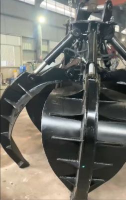 گره حفاری 5/4 پنجه سطل پوست نارنجی گیره فلز خرد شده برای برای حفاری10 تا 12 تن ماشین آلات