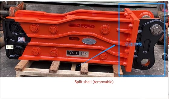 چکش شکستن هیدرولیک سنگین ابزار تخریب قدرتمند برای بیل مکانیکی 0.5-10T مینی ماشین آلات ساختمانی
